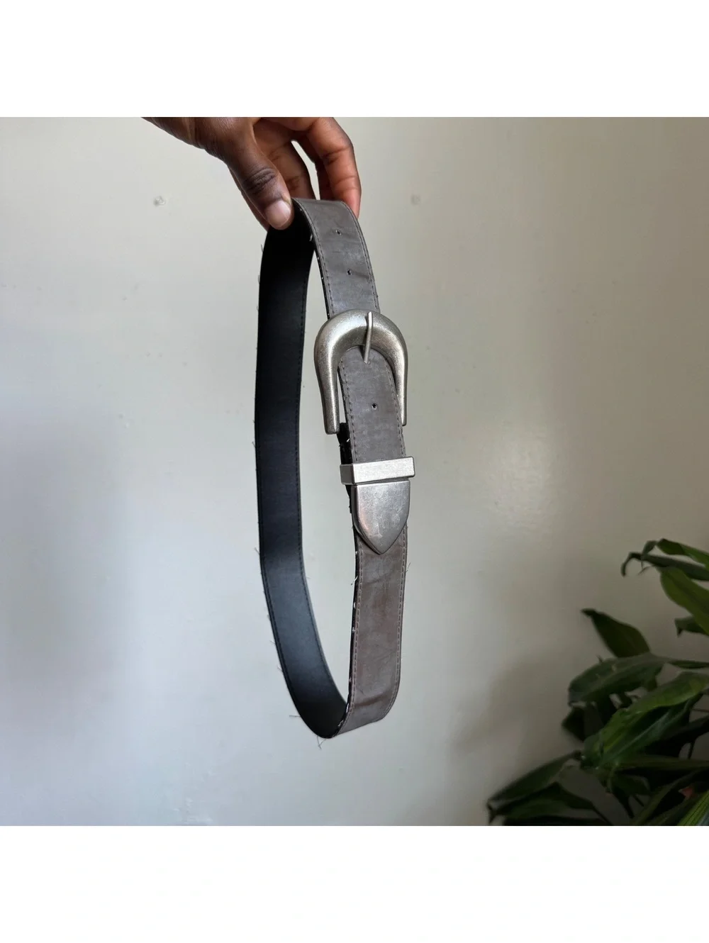 90s western faux Leather whimsigoth Belt size 7 fits like XS